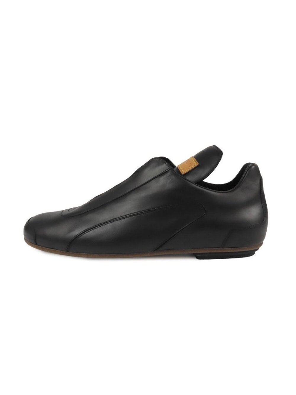 Louis Vuitton Sneakers Black Leather Low-Cut Casual Shoes 8.5